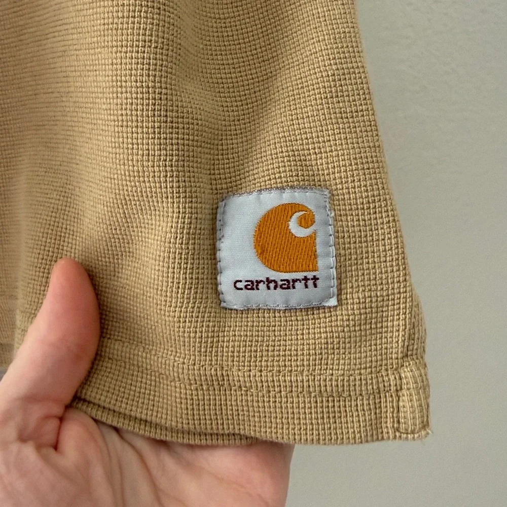 Carhartt Kids Waffle‎ Long Sleeve Tan Shirt Size Small